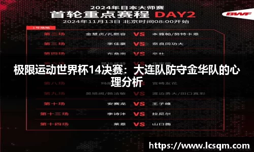 极限运动世界杯14决赛：大连队防守金华队的心理分析