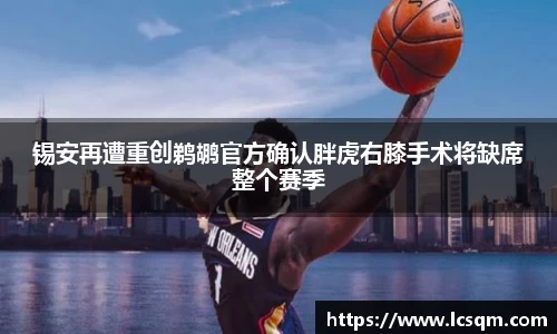 锡安再遭重创鹈鹕官方确认胖虎右膝手术将缺席整个赛季
